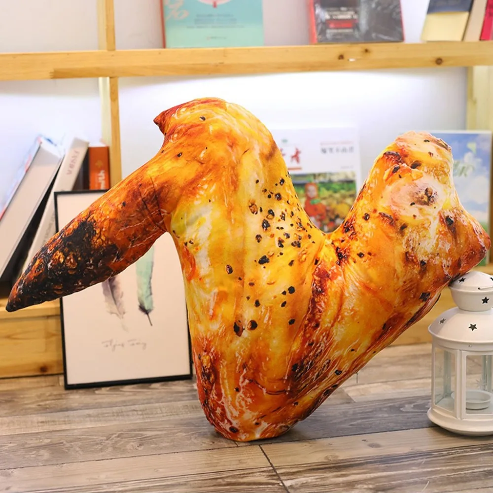 3D модель офисная Подушка для сна 20 см веселая запеченная курица крылья Меч рыба