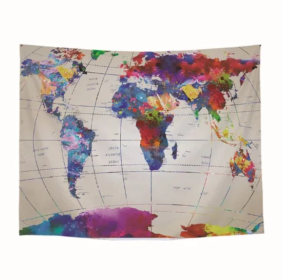 CAMMITEVER карта мира гобелен в виде индийской мандалы гобелены скатерти для стола