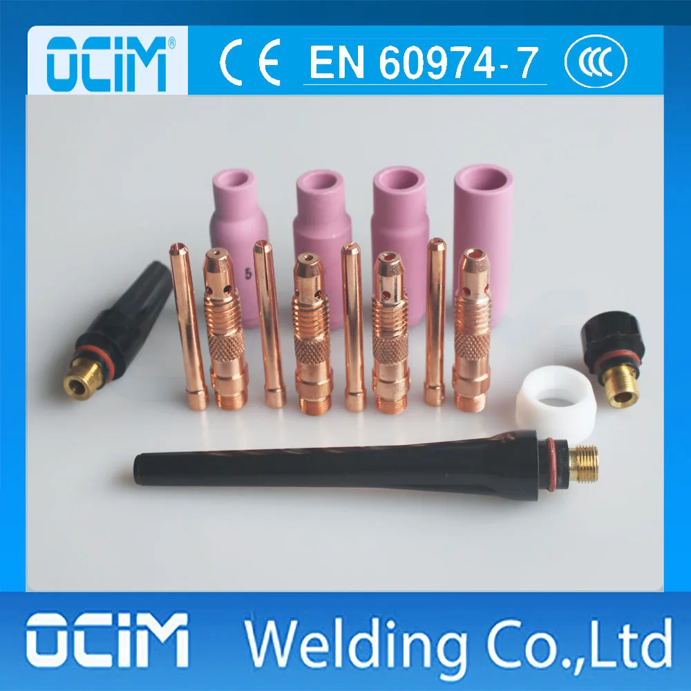 Комплект расходных материалов для горелки TIG 16 шт. подходит сварочных горелок PTA DB