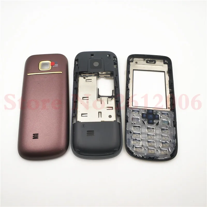 Чехол Vecmnoday для Nokia 2700, полный комплект, корпус для мобильного телефона, крышка батареи, дверная рама с клавиатурой