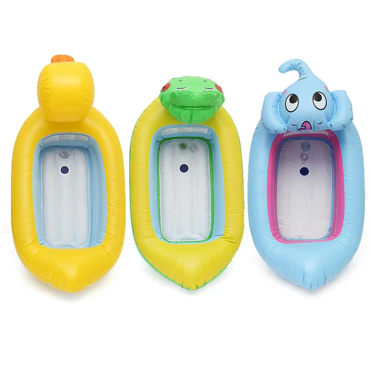 Duck/Elephant /Tadpole-Growup PVC Inflatable Safety Baby Bath Tub Shower Kids Toy Portable Cartoon Animal Washbowl Bathtub