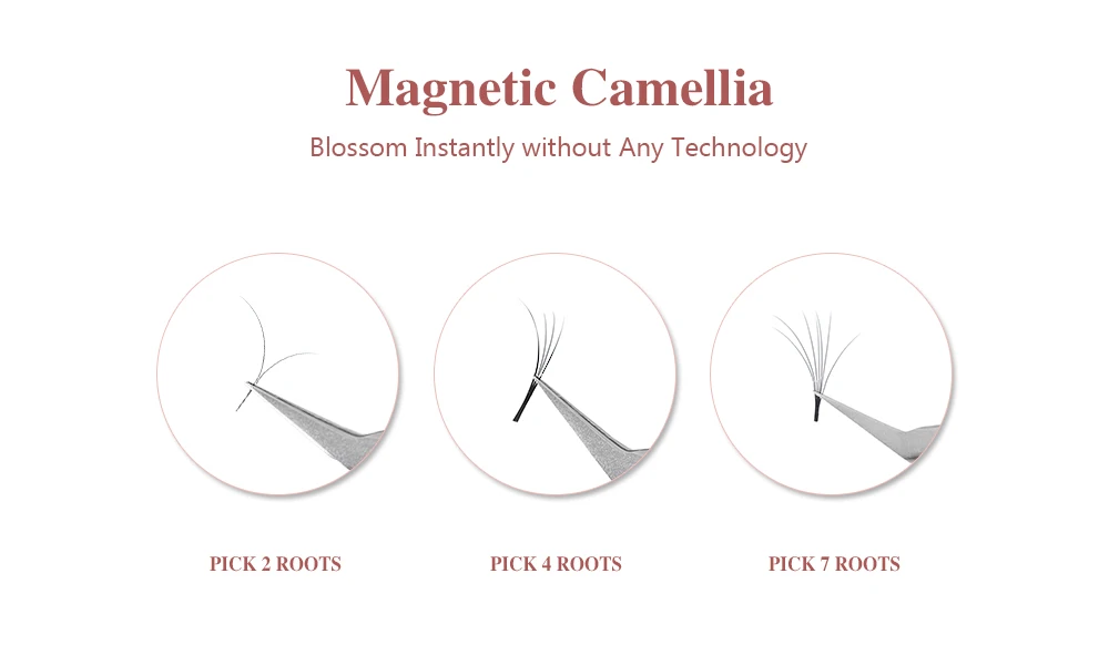 DeceMars 1's Blossom Lashes Camellia Lashes индивидуальные цветущие ресницы для наращивания Объемные Накладные веерные ресницы для ресниц большой цветок