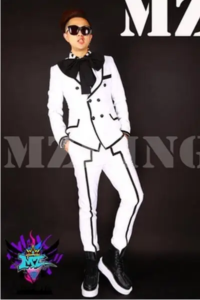 Женская новая одежда для ночного клуба Мужская приталенный костюм певицы ди-джей