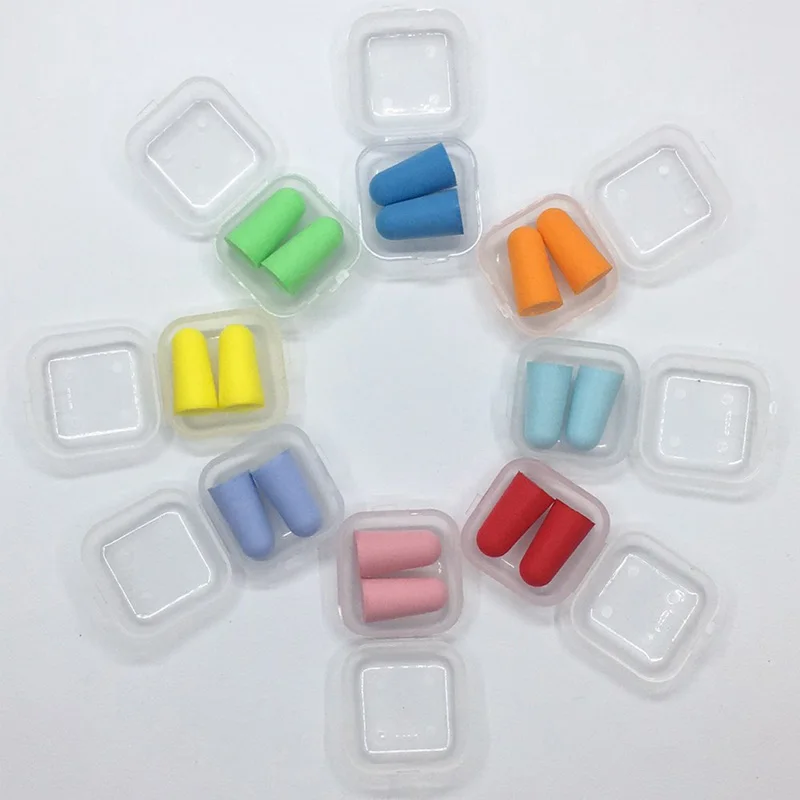 2018 новые красочные мягкие затычки для ушей из пенопласта путешествий и сна