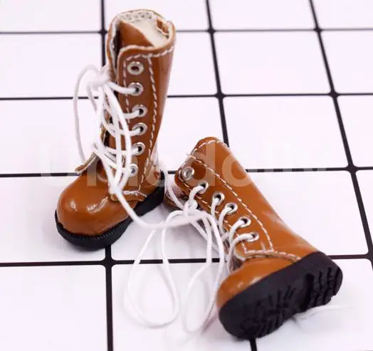 brown 6 цветов, 1 пара крутых модных ботинок martin до середины икры для Blyth, Pullip, Barbies, кукла azone 1/6 аксессуары для кукол - Цвет: brown