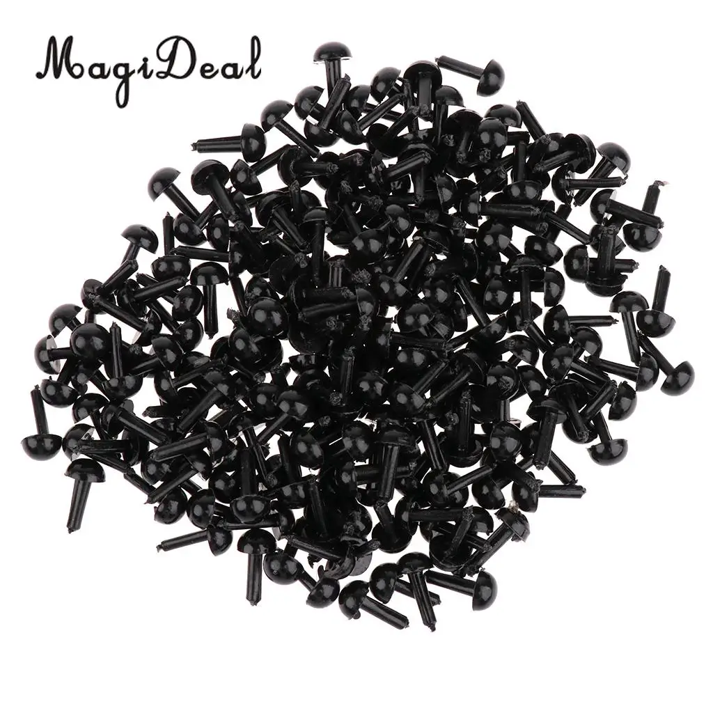 MagiDeal 200 шт./лот черные пластиковые защитные глаза для медвежьей куклы плюшевые