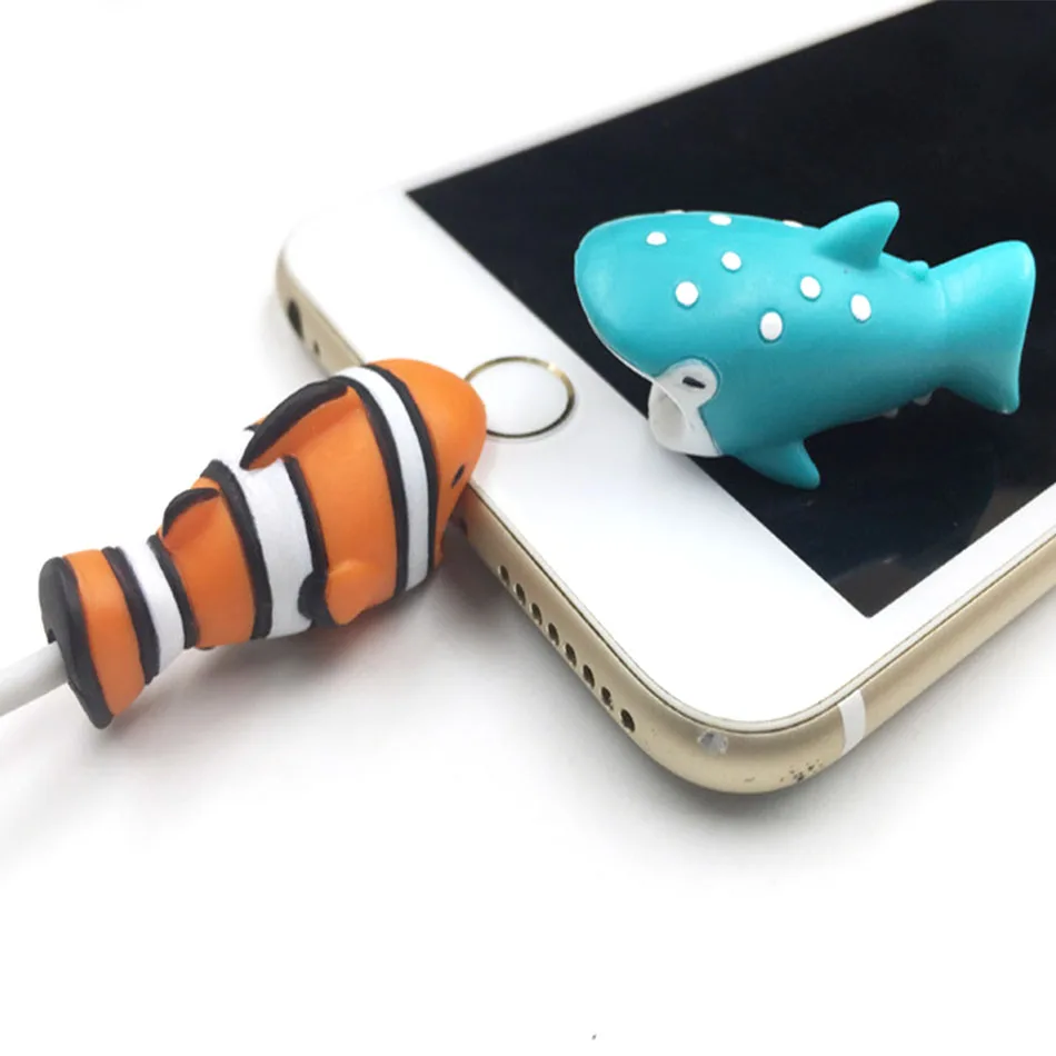 Кабель протектор для iphone животных собака кошка кабель кролик кукла модель