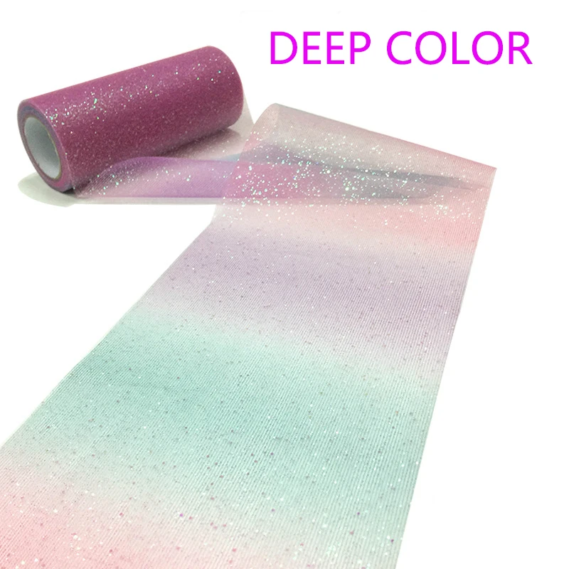 Deep color Радужная юбка-пачка из тюля в рулоне «рюмочка», детская юбка в подарок, вечерние тюлевые рулоны с бантом для свадебной вечеринки - Цвет: Deep color