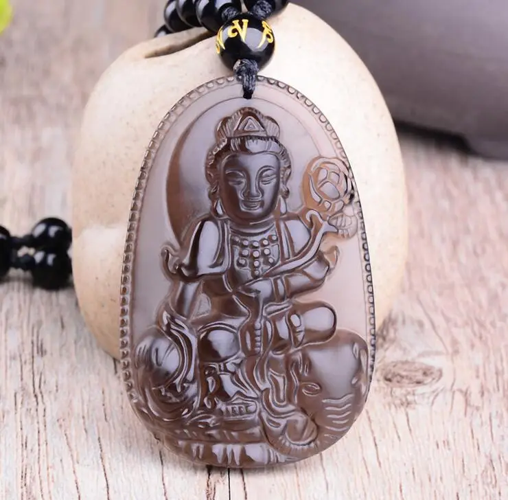 Ice обсидиан восемь покровителя Китайский Зодиак это Будда ожерелье | Украшения и