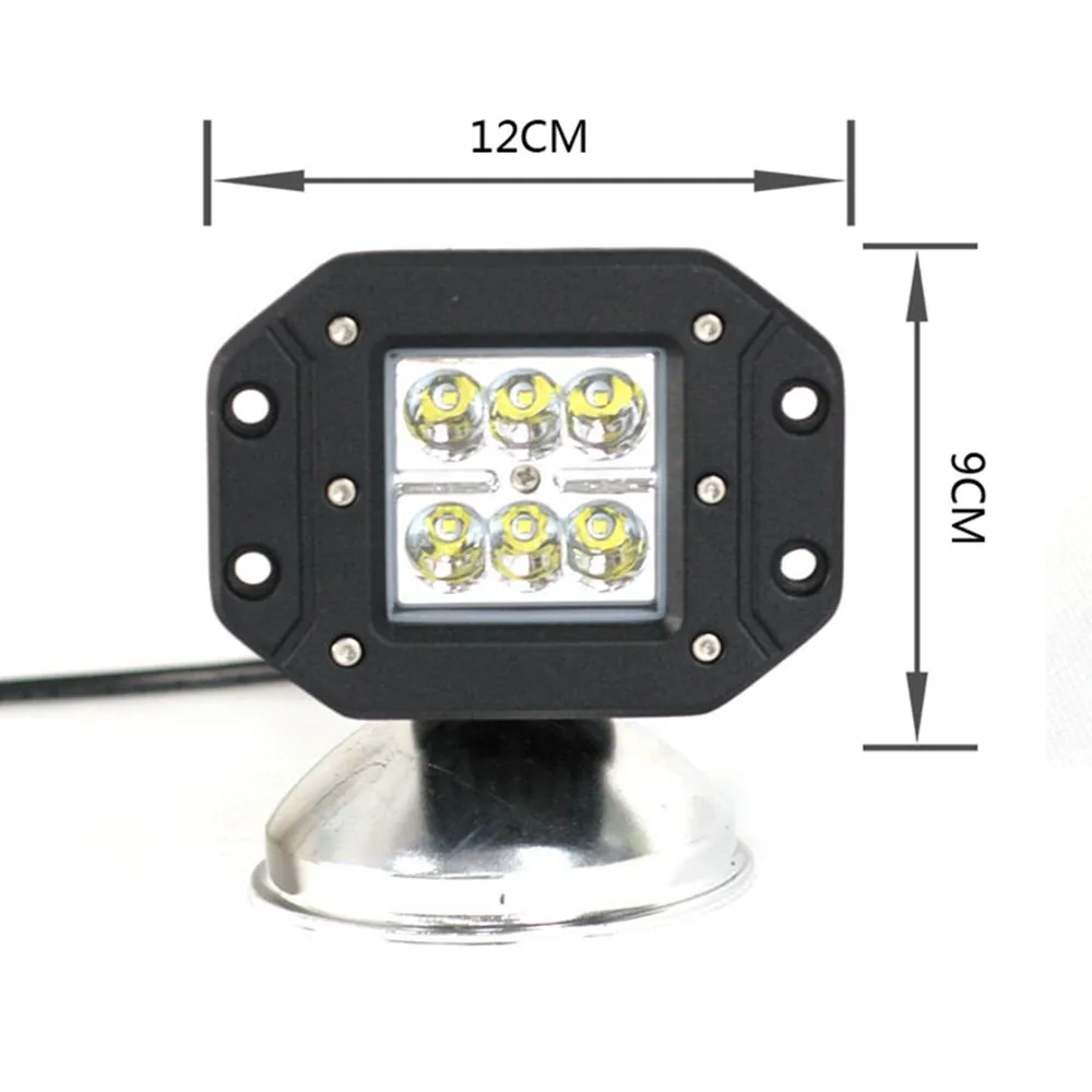 Светодиодные фонари с утапливаемым креплением лампа для вождения 4 дюйма 18 Вт 12 В