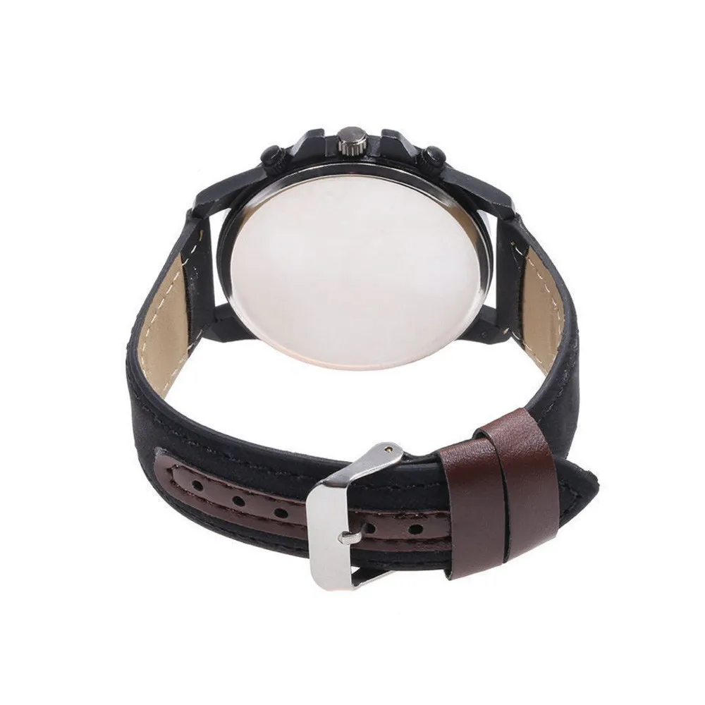 Деловые мужские часы модные наручные с круговым циферблатом кварцевые роскошные