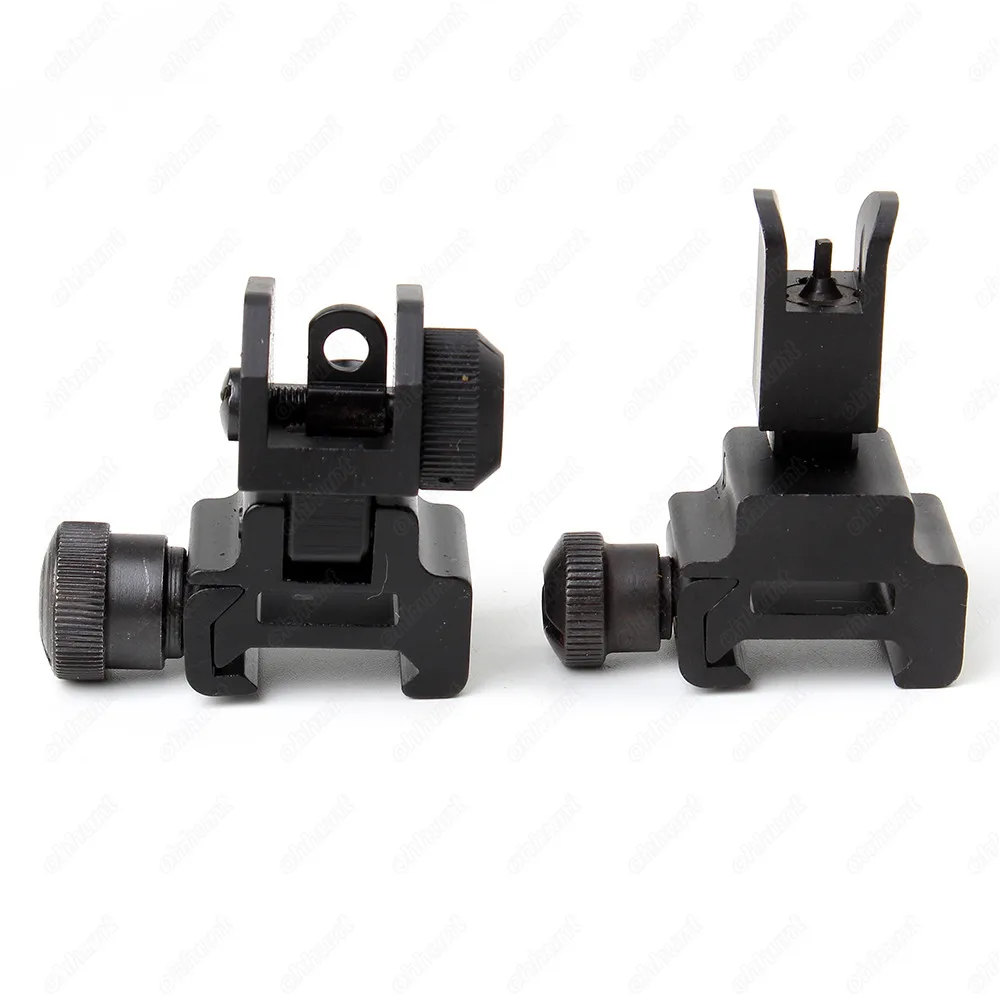 Model 4 AR 15 Flip Up Front Rear Sight Rapid Transition with Windage Adjustment Dual Aiming Apertures Quick Detachable | Спорт и