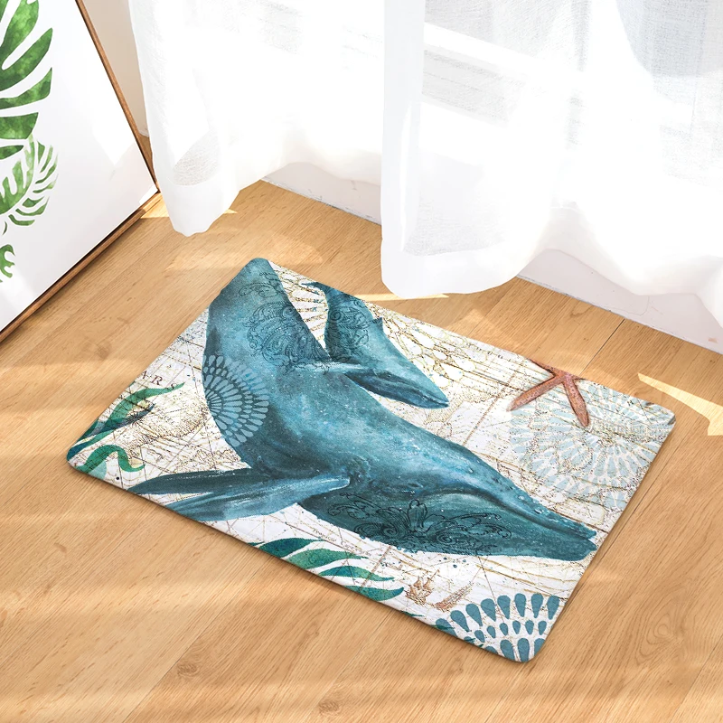 Фланелевые Коврики для спальни с принтом моряков и животных ковры гостиной