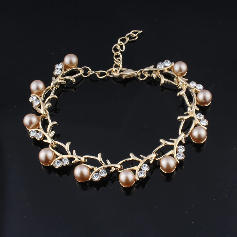 Женский браслет с искусственным жемчугом 5 цветов | Украшения и аксессуары