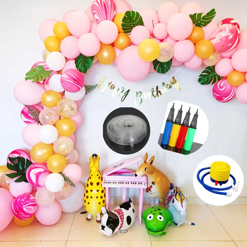 

New Latex Balloon Knotter Balloon Arch Pump Stand Holder Stick Balloon Ribbon Glue Birthday Wedding Party Balloon Accessories