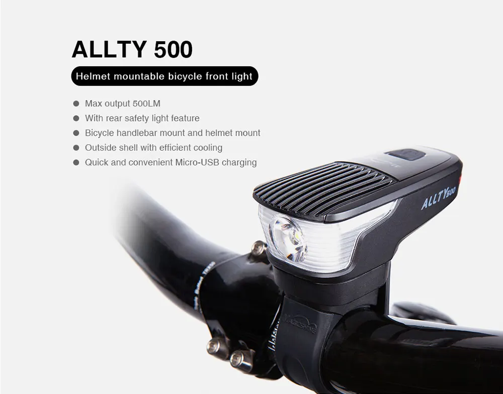 Magicshine ALLTY 500 микро-usb Зарядный велосипедный светильник XP-L светодиодный Макс 500 люмен Мини-велосипедный светильник велосипедный передний светильник встроенный аккумулятор