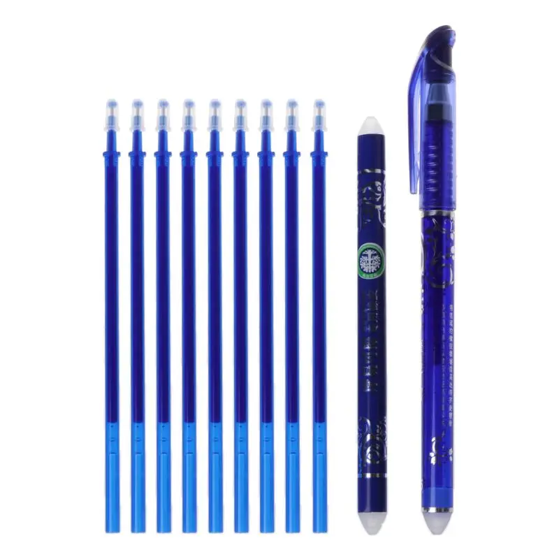 

Blue And White Porcelain 0.5Mm Student Erasable Neutral Refill Set Plus Rubber Erasable Refill Boutique Creative Gift Stationery