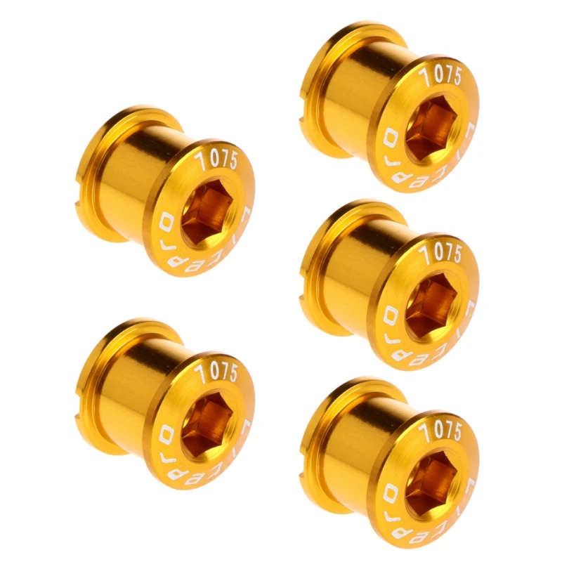 Gold 5 шт. MTB велосипедная Звездочка винты велосипедная цепь болт колеса велосипед винты для дисков - Цвет: Gold