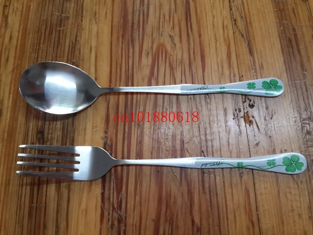 100 компл./лот Бесплатная доставка 3 в 1 фиолетовый клевер стиль нержавеющая сталь