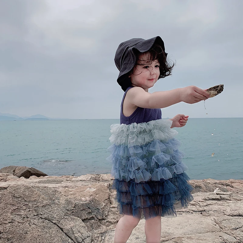 Girl's Summer dress Screen Splicing Cake Princess Tutu Dress Girls Dresses For Party And Wedding | Детская одежда и обувь