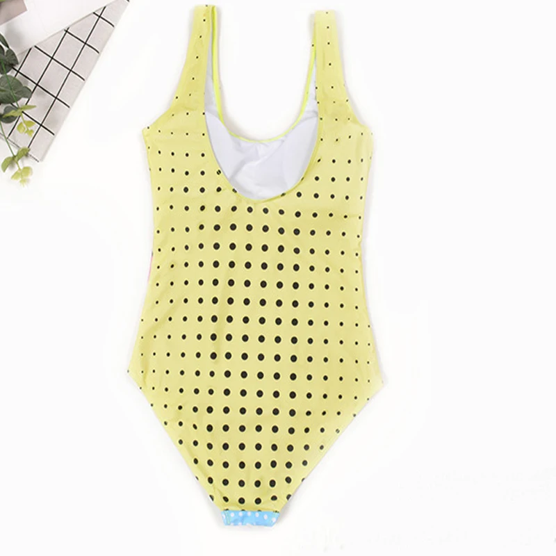 Цельный купальник купальники с мультяшным принтом женское бикини 2019 пуш ап