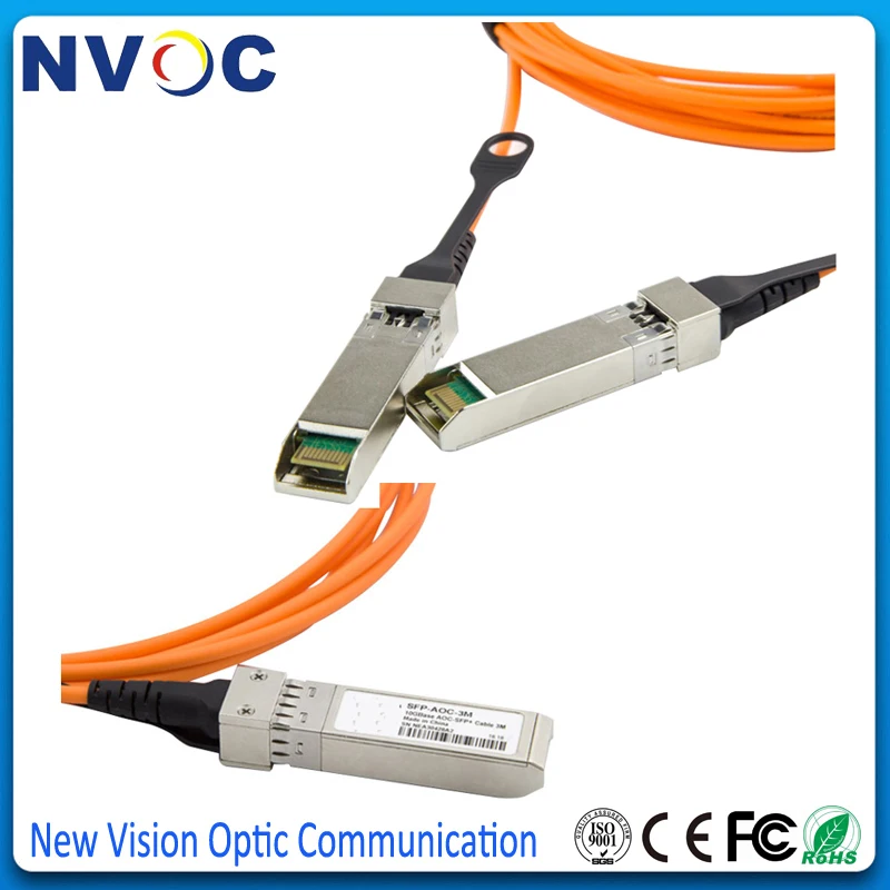 2 шт./лот 10 Гбит/с SFP + 6 м (18ft) OM2 AOC активный оптический кабель совместимый 10G (6M к +) |