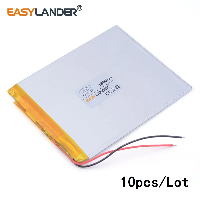 10 шт./лот 3 7 V 4074110 3300 mah высокоемкая полимерная литиевая батарея sun N70 дюймовый