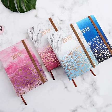 A5 kawaii еженедельно ежемесячно книга для дневника, списка дел тонкой блокнот с резинкой изящная золочение расписание, офисные школьные принадлежности, блокноты в планировщик