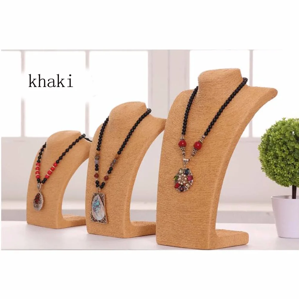 Ожерелье для ювелирных изделий подставка рамка соломенный веревочный манекен