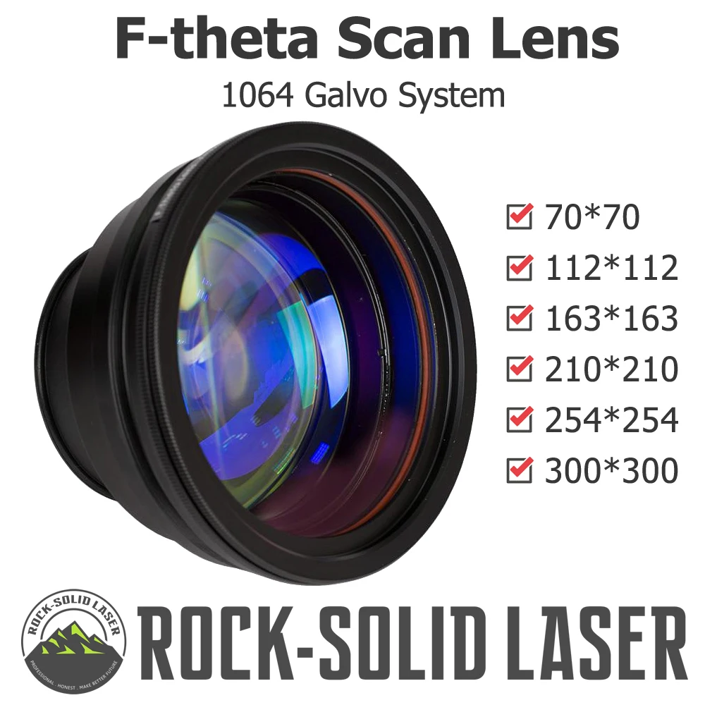 F-theta сканирующая оптическая линза 1064nm 70*70 112*112 163*163 210*210 254*254 300*300 волоконная лазерная маркировочная машина часть