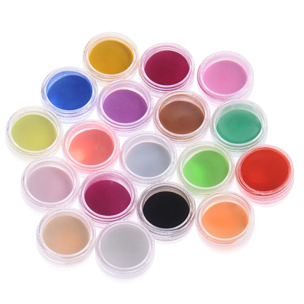 18 шт./компл. 2 компл. продажи красочные chrome пигмент Глиттеры для ногтей Дизайн пыли