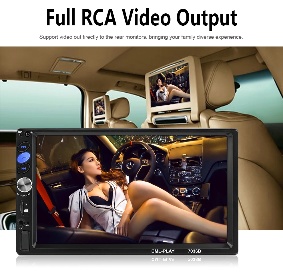 7036B 2din автомобильный радиоприемник 7 &quotсенсорный экран Mirrorlink Android проигрыватель