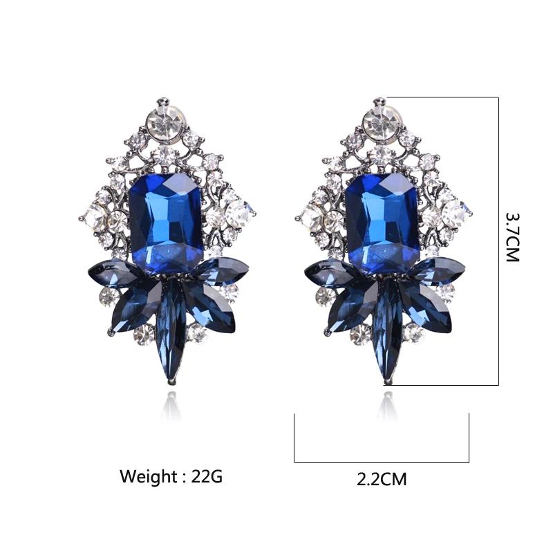 Новые Хрустальные серьги гвоздики Bestessy модные роскошные эффектные ювелирные