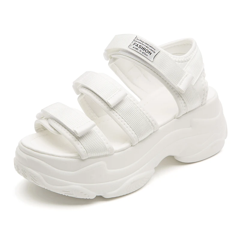 Fashion Women Sandals Platform Wedges Girls Shoes Thick Heel Lace Up Outdoor Breathable Female Beach Sport Sandals Size 35-39