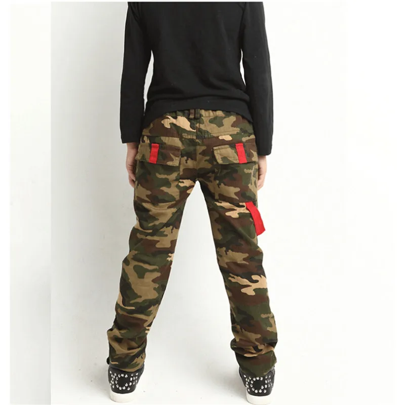 2018 новые осенние джинсы для мальчиков подростков камуфляжные маленьких штаны