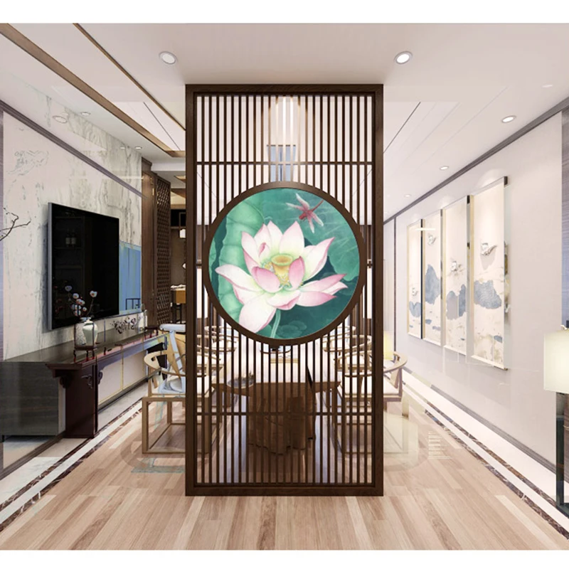 Простая Деревянная Классическая готовая решетчатая решетка из цельной древесины|Экраны и перегородки для