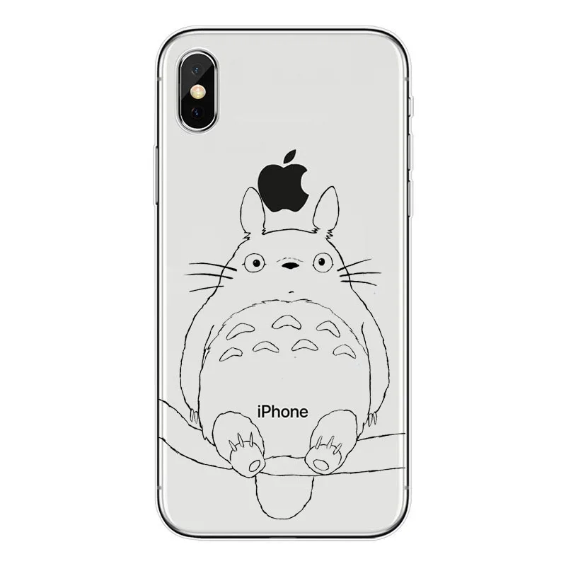 TPU Атлантическая пеламида Тоторо Аниме Ghibli Миядзаки в Viagem de Тихиро Kaonashi Мягкий ТПУ Caso de телефоны Claro для iPhone 7 8 Plus 6 5 Max/4 - Цвет: TPU