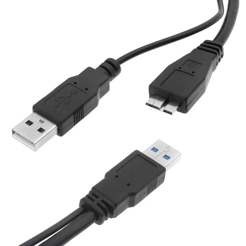 Новый высокоскоростной кабель USB 3 0 Dual Power Y Shape 2 X Type A на Micro B внешние жесткие диски