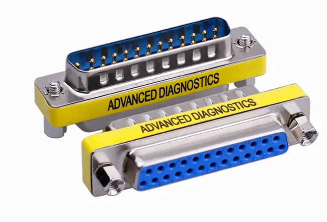 100 шт./лот DB25 25-контактный последовательный порт Женский/мужской адаптер |