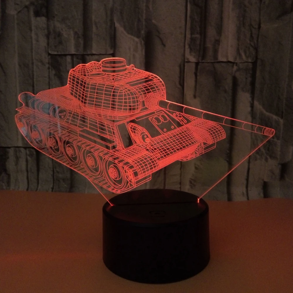 Дистанционное сенсорное управление 3D светодиодные ночные светильники 7 видов