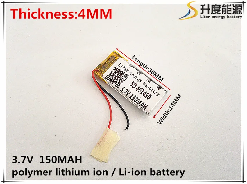 3 7 V 150mAh 401430 литий-полимерный литий-ионный аккумулятор для Mp3 MP4 MP5 GPS мобильного