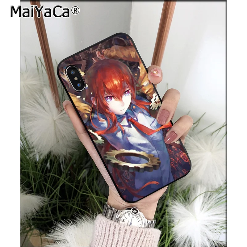 Мягкий высококачественный чехол для телефона MaiYaCa Steins Gate Makise Kurisu из ТПУ Apple iPhone 8 7 6