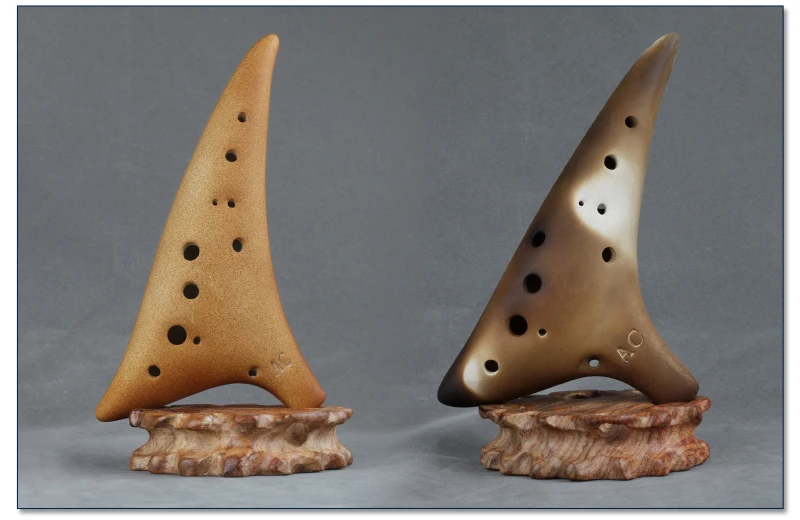 12 отверстий острое отверстие ocarina Alto C темно-коричневыми музыкальными инструментами гладкий внешний вид духовой инструмент легко узнать