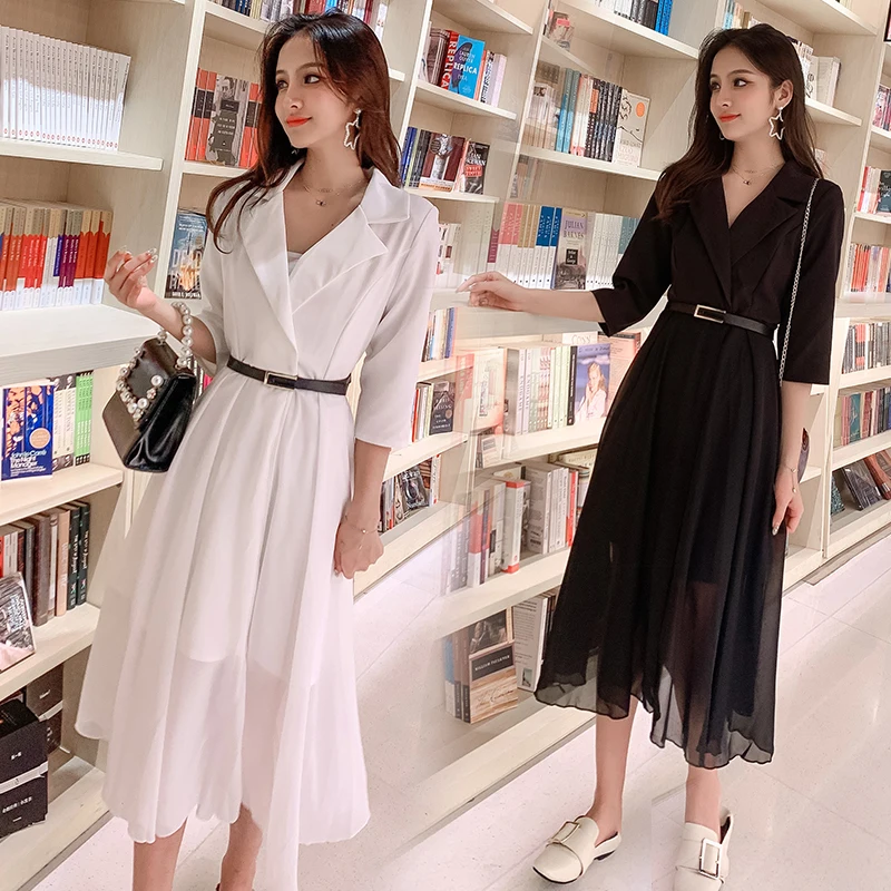 Женское платье женское рубашка Повседневное летнее офисное для леди деловое с