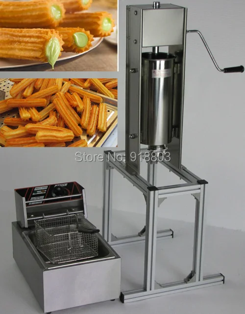 2 в 1 5L ручная машина с поддержкой Spainish Churros + 6L 110В 220В электрическая фритюрница|machine