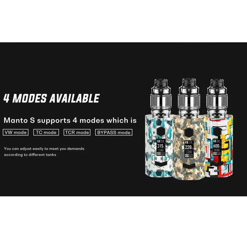 Новейший комплект Rincoe Manto S Mesh 228 Вт набор box mod с 6 мл Metis Mix Tank питание от двух 18650 vs thor