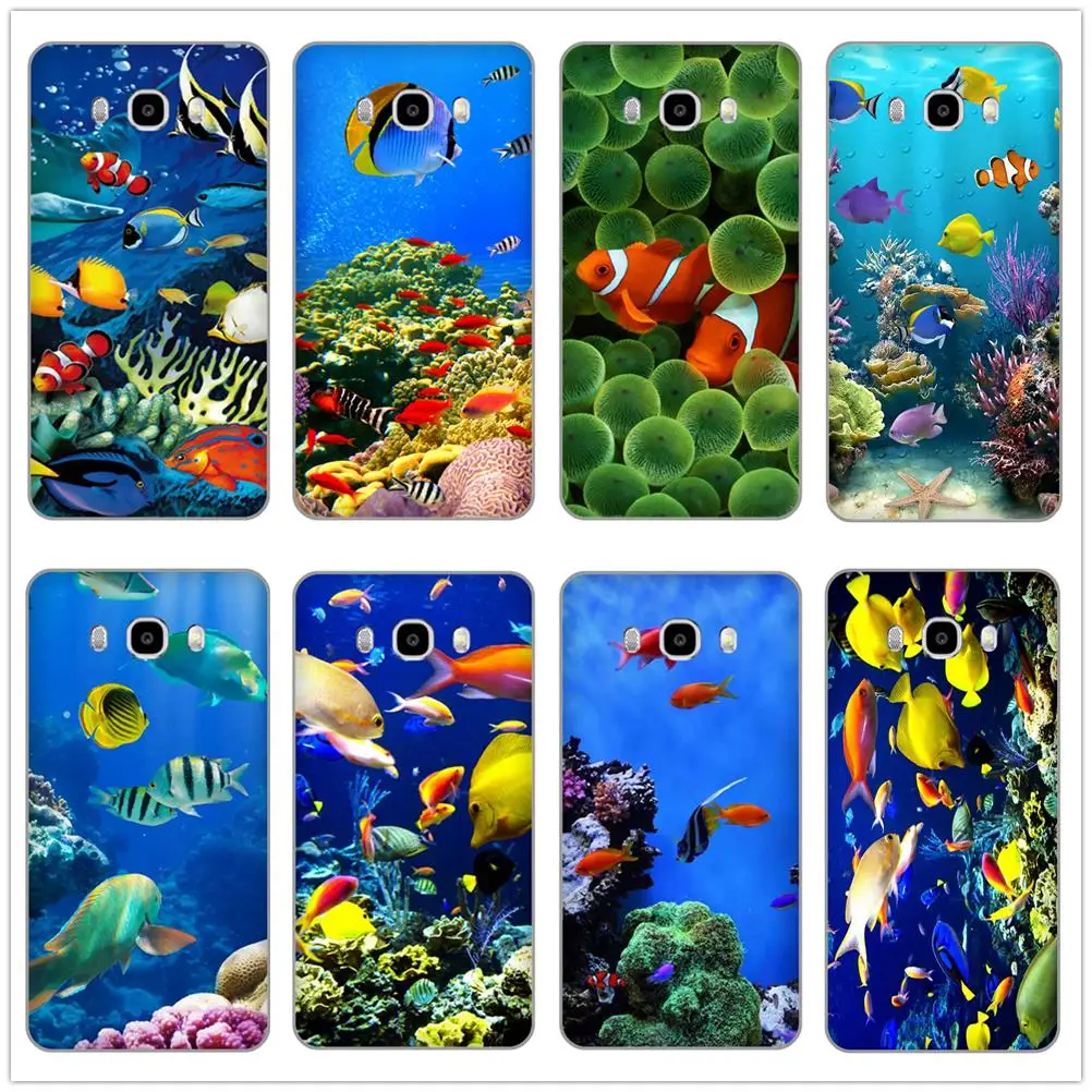 Красивая рыбка дисплей крылатки клоун Мягкий ТПУ чехол для телефона Samsung Galaxy J3 J4 J5