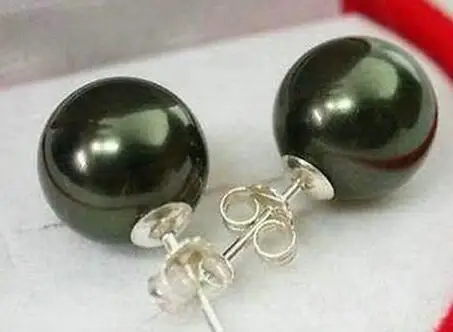 Belle Coquillage Shell Gris Perle 10 мм шпилька Rempli|Серьги-гвоздики| |