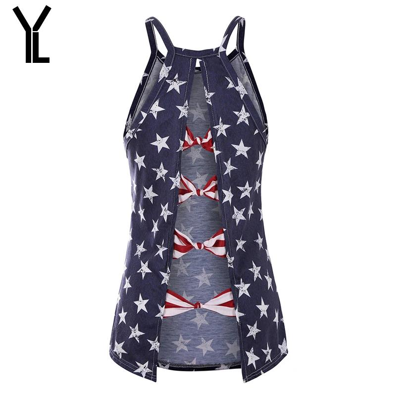 Женская Асимметричная футболка без рукавов модный летний топ с разрезом сзади и