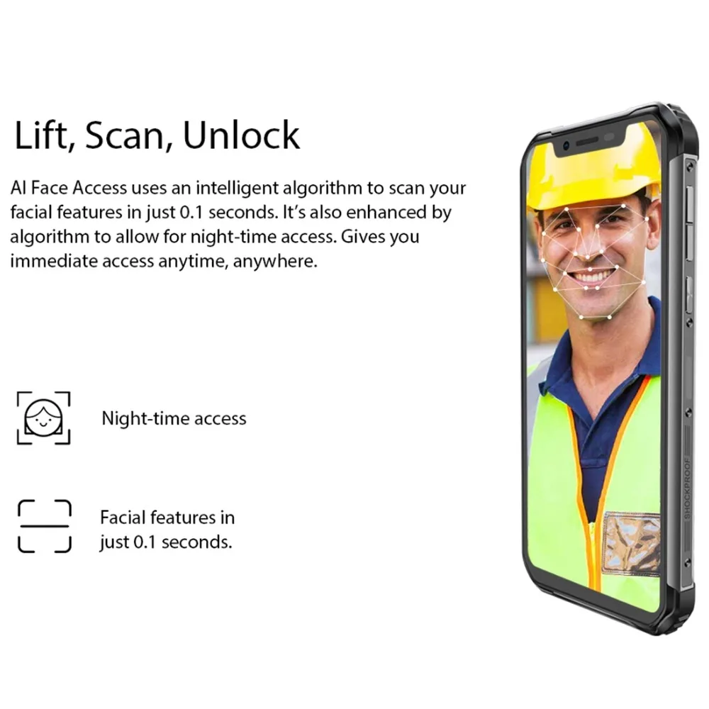 Blackview BV9600 водонепроницаемый мобильный телефон Helio P70 Android 9,0 4 Гб ОЗУ 64 Гб ПЗУ 6,2" 19:9 AMOLED 5580 мАч прочный смартфон